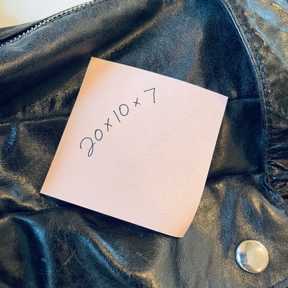 Not Rational Black Leather Duffel Overnight Gym Bag - Picture 5 of 8